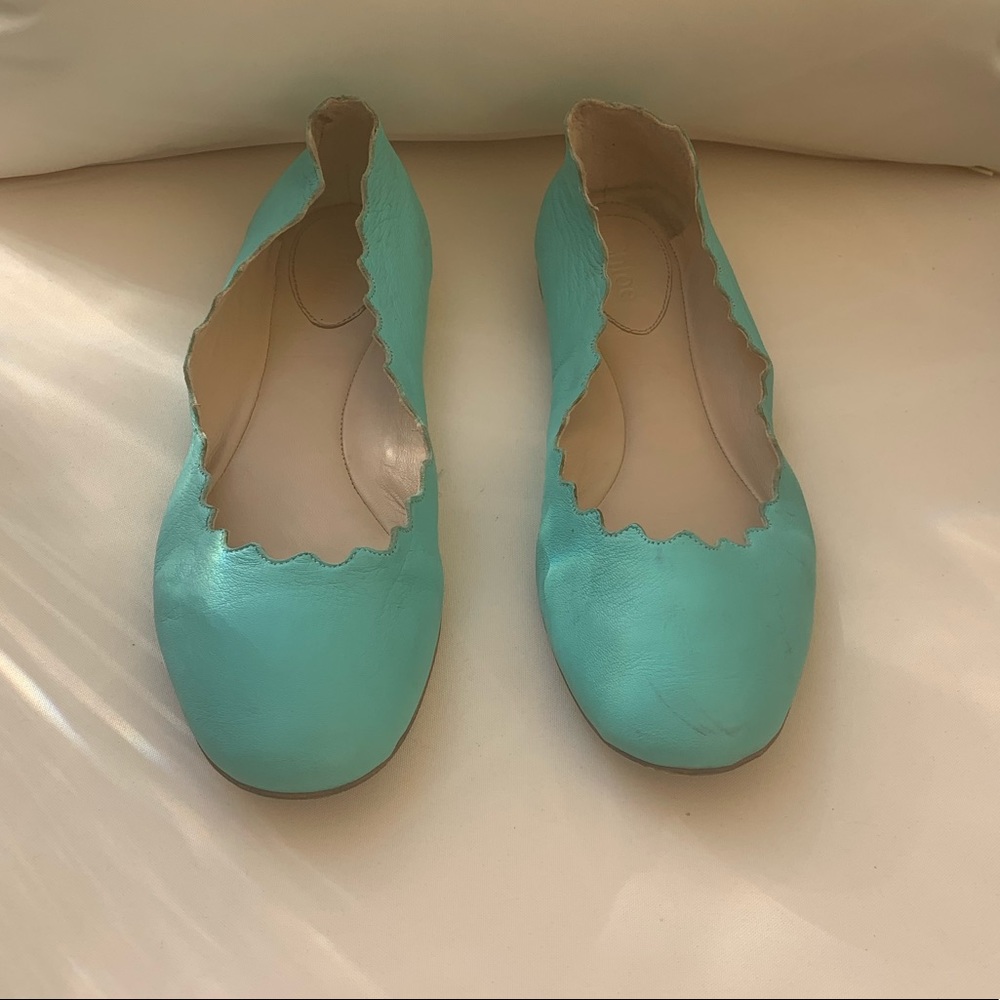 Chloe Lauren scalloped ballet flat